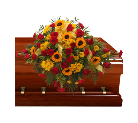 fall sympathy casket spray