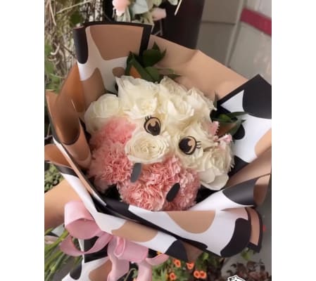 Vaquita Cow Wrapped Bouquet