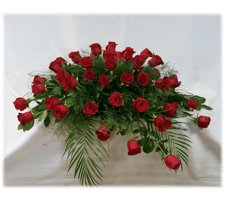Red Roses Casket Spray 2023