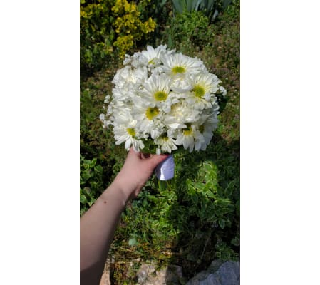 All White Holy Communion Bouquet