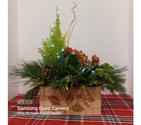 Christmas Holly Table Arrangement