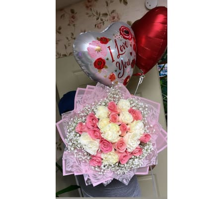 Combo Balloons and Flowers