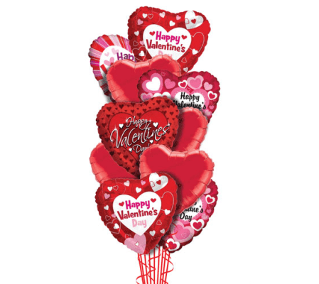 Valentine's Day ballon bouquet