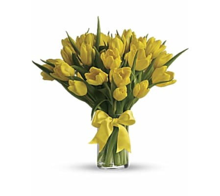 Sunny Yellow Tulips Bouquet