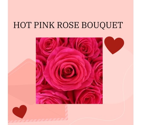 Hot pink rose bouquet