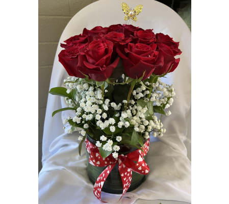 Valentine's 2024 - 16 Roses in Vase