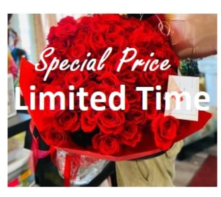 100 Red Roses Wrapped