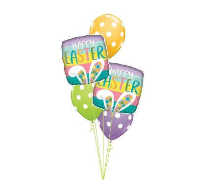 Happy Easter Bunny Ears Classic Balloon Bouquet