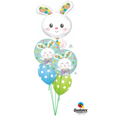 Spotted Bunny Ears Cheerful Balloon Bouquet