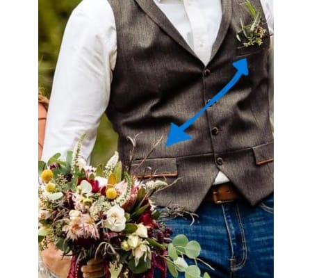 MATCHING HANDTIED BOUQUET AND POCKET FLOWERS