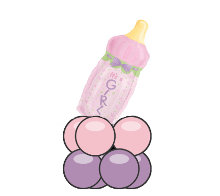 It's A Girl Bottle Balloon Super Table Topper