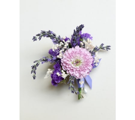 Purple Boutonniere