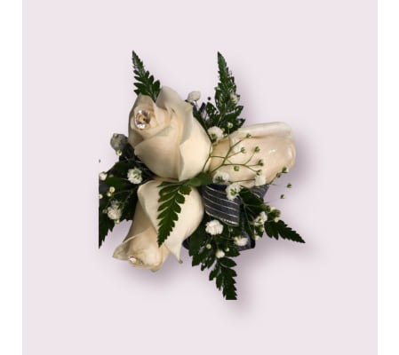 White Trio Corsage