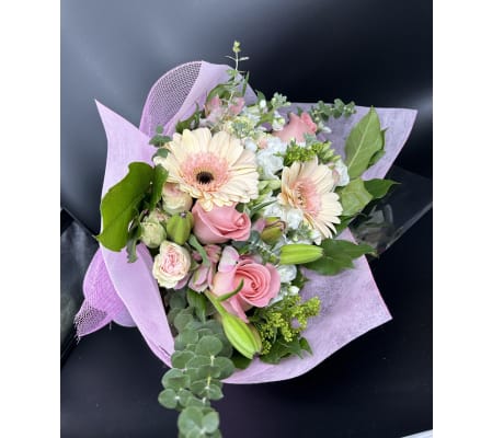 Designer's Choice wrapped spring bouquet