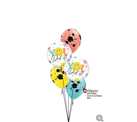 Smile! You Did It! Classic Confetti Balloon Bouquet