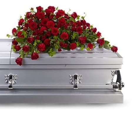 Red Rose Casket Spray