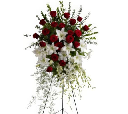 Lily and Rose Tribute Spray