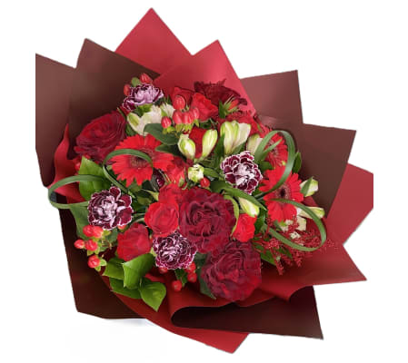 Romantic Red (Hand-tied bouquet)