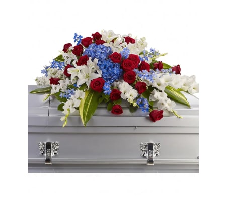 Red, White, and Blue Tribute Casket Spray