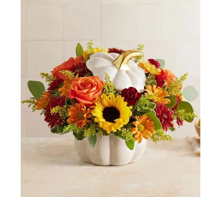 WHITE AUTUMN PUMPKIN