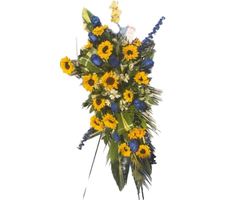Sunshine & Sapphire Elegance Standing Spray