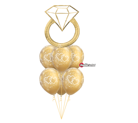 Diamond Wedding Ring Awesome Balloon Bouquet
