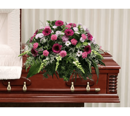 Pink Petals Casket Spray