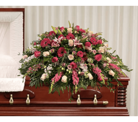 Pink Lover Casket Spray