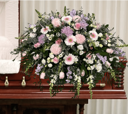 Garden Farewell Casket Spray