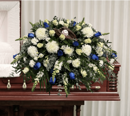 Baseball Casket Spray