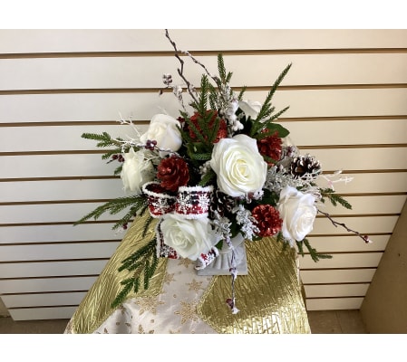 Frosted Holiday Artificial Arrangement