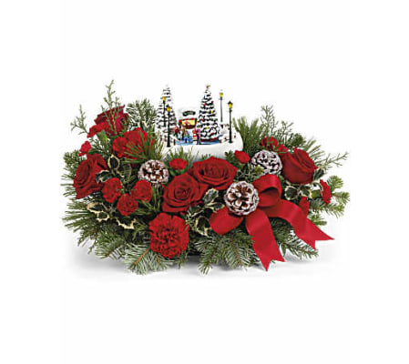 Thomas Kinkade's Ice Skating fun bouquet