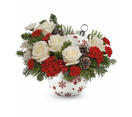 Snowy Sparkle Bouquet by Teleflora