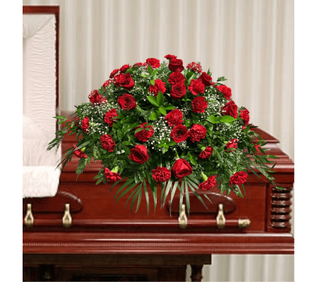 Roses and Carnations Casket Spray