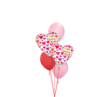 Happy Valentine's Day Classic Balloon Bouquet