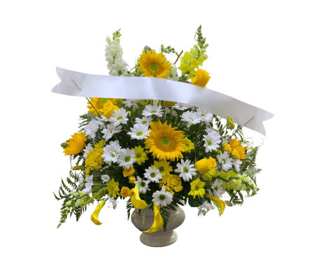 Golden Harmony Blooms Urn