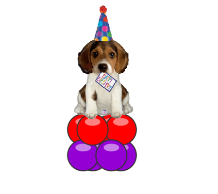 Birthday Puppy Balloon Super Table Topper