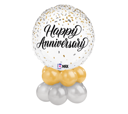 Anniversary Metallic Balloon Table Topper