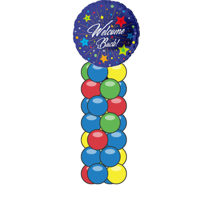 Welcome Back Burst Mini Balloon Column