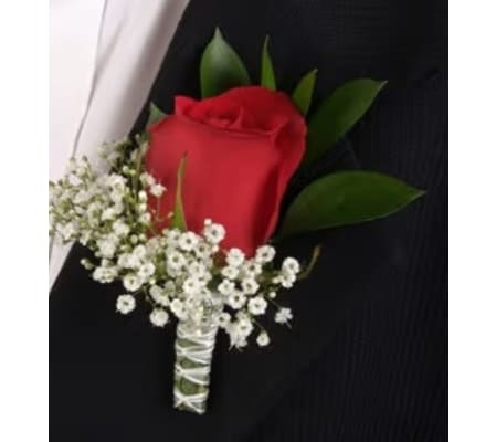Red Rose Boutonniere