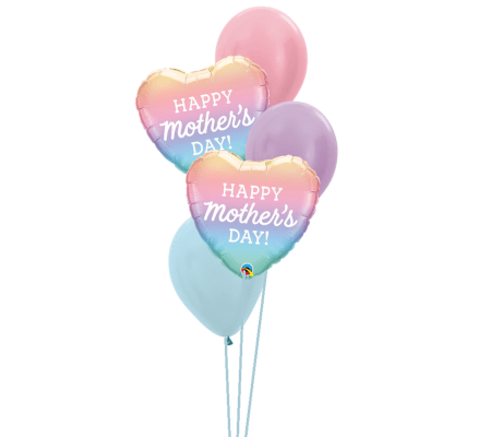 Happy Mother's Day Pastel Ombre Classic Balloon Bouquet