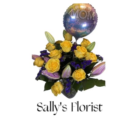 Sally's Mom – You're Amazing! Bouquet with balloon