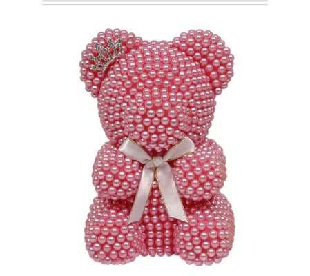 Pink pearl teddy bear (Small)