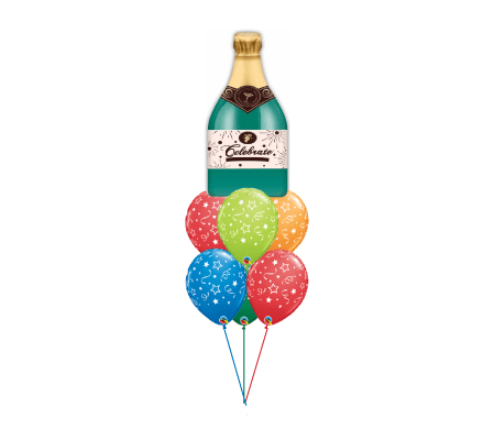 Celebratory Bubble Bottle Awesome Balloon Bouquet