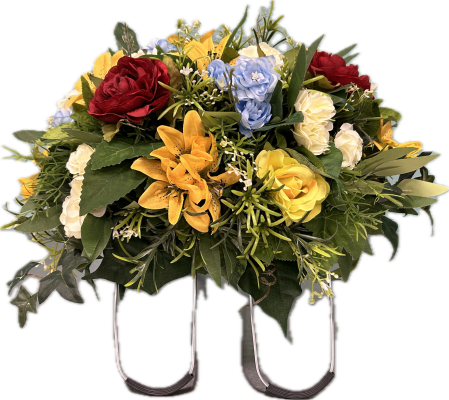 Headstone Saddle Fresh Flowers