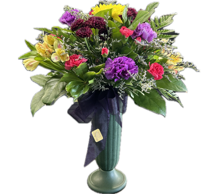 Graveside Vase Silk Flowers