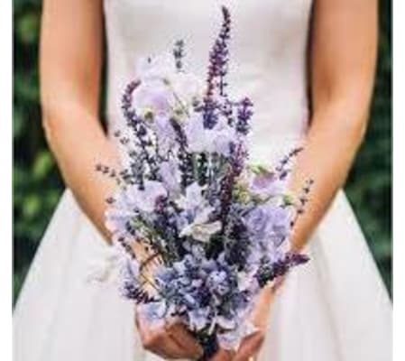 Wedding Lavender wildflower bridal bouquet
