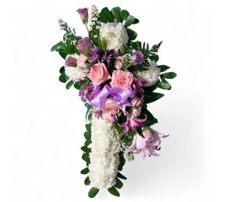 Blush Harmony Cross Stand