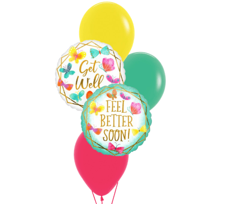 Feel Better Soon Get Well Classic Balloon Bouquet