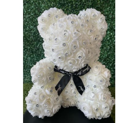 White Diamond Rose Bear